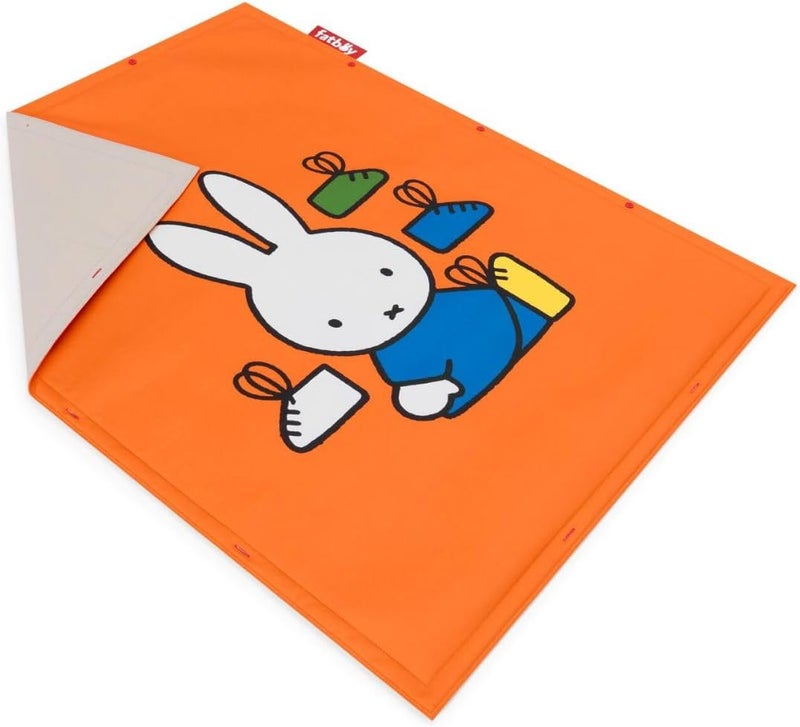 Fatboy Flying Carpet x Miffy | Non-slip bottom | UV-resistant | Easy to clean | Suitable for indoor and outdoor use | 100% Recycled polyester | Filling: foam padding | 180 x 140 cm - Orange - Image 3